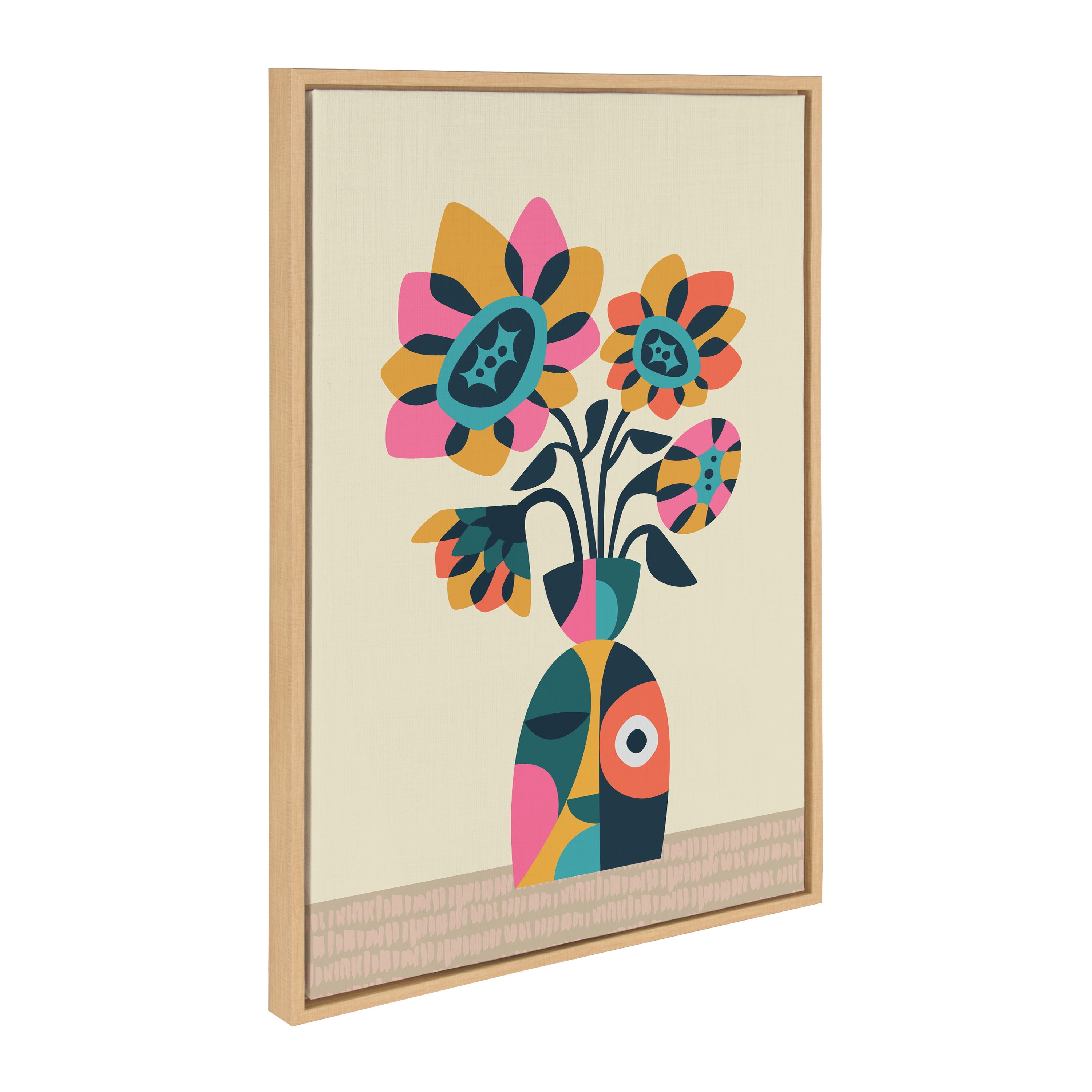 Kate and Laurel Words, Black Framed Canvas Art Print, 23 x 33