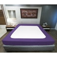 thumbnail image 3 of D.N.G. BEDDINGS 1 Piece Box Spring Cover - 100% Egyptian Cotton, 800 TC, Wrap Around 4 Sides Bed Skirt for Hotel & Home, Fits Box Springs up to 15 Inch - Cal King, Stripe Purple Color, 3 of 8