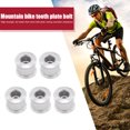 thumbnail image 5 of Bicicleta 5 uds pernos de plato Ndcxsfigh de pernos de plato de anillo doble único (plata de 6,4mm), 5 of 5