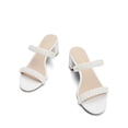 thumbnail image 4 of Sandalia DREAM PAIRS con Dos Tiras y Tacón Grueso 5.7 cm Blanco, 4 of 7