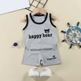 thumbnail image 2 of Faraee Toddler Clothes for Boy Girl Baby Summer Two Piece Outfits 3 6 12 18 24 Months 2T 3T 4T 5T Sleeveless Tank Top Quick-Dry Shorts Set (3-4 Years,Blue), 2 of 8