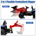 thumbnail image 3 of 24V Kids Ride on Excavator Digger Toy Cars, JCB Powered Ride on Backhoe Construction Toy with Bluetooth, Electric Tractor Car with Remote Control, Adjustable Front and Back Loader for 3-6 Boys Girls, 3 of 9