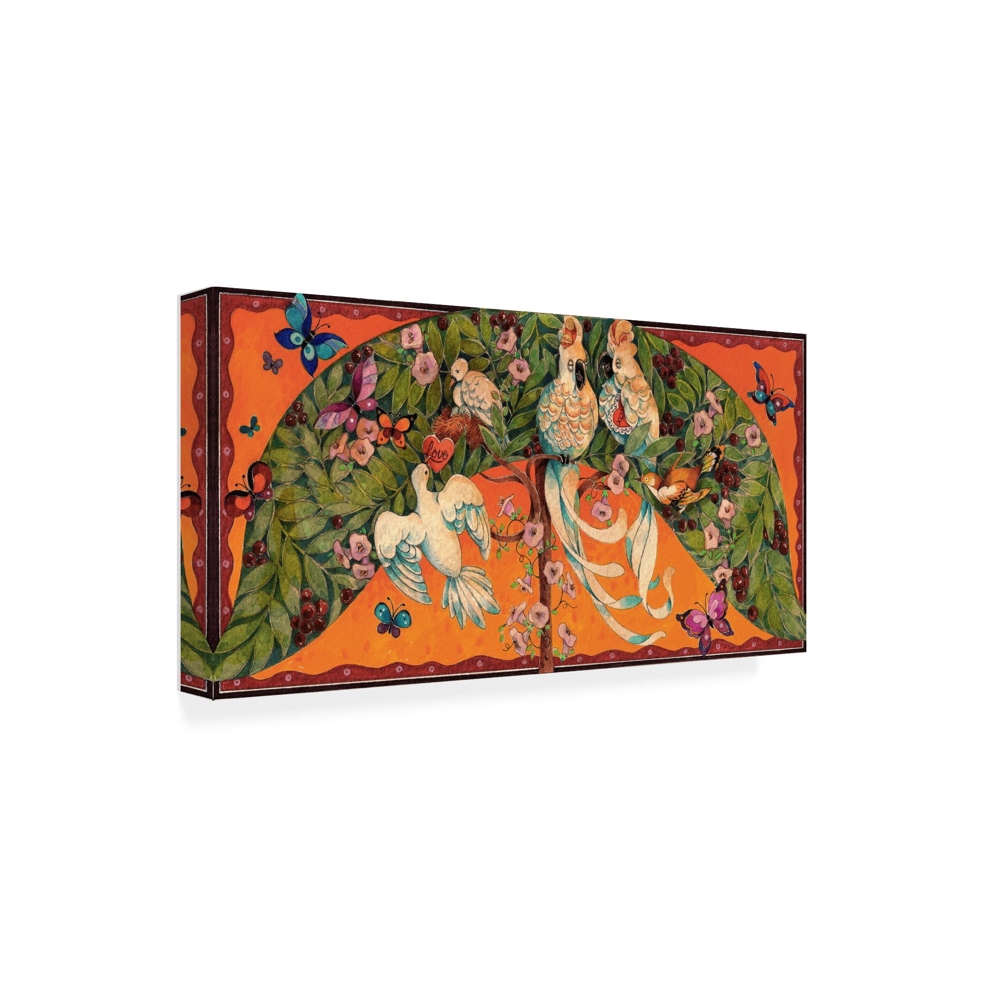 Trademark Fine Art 'Bird Valentine Doves' Canvas Art by David Galchutt