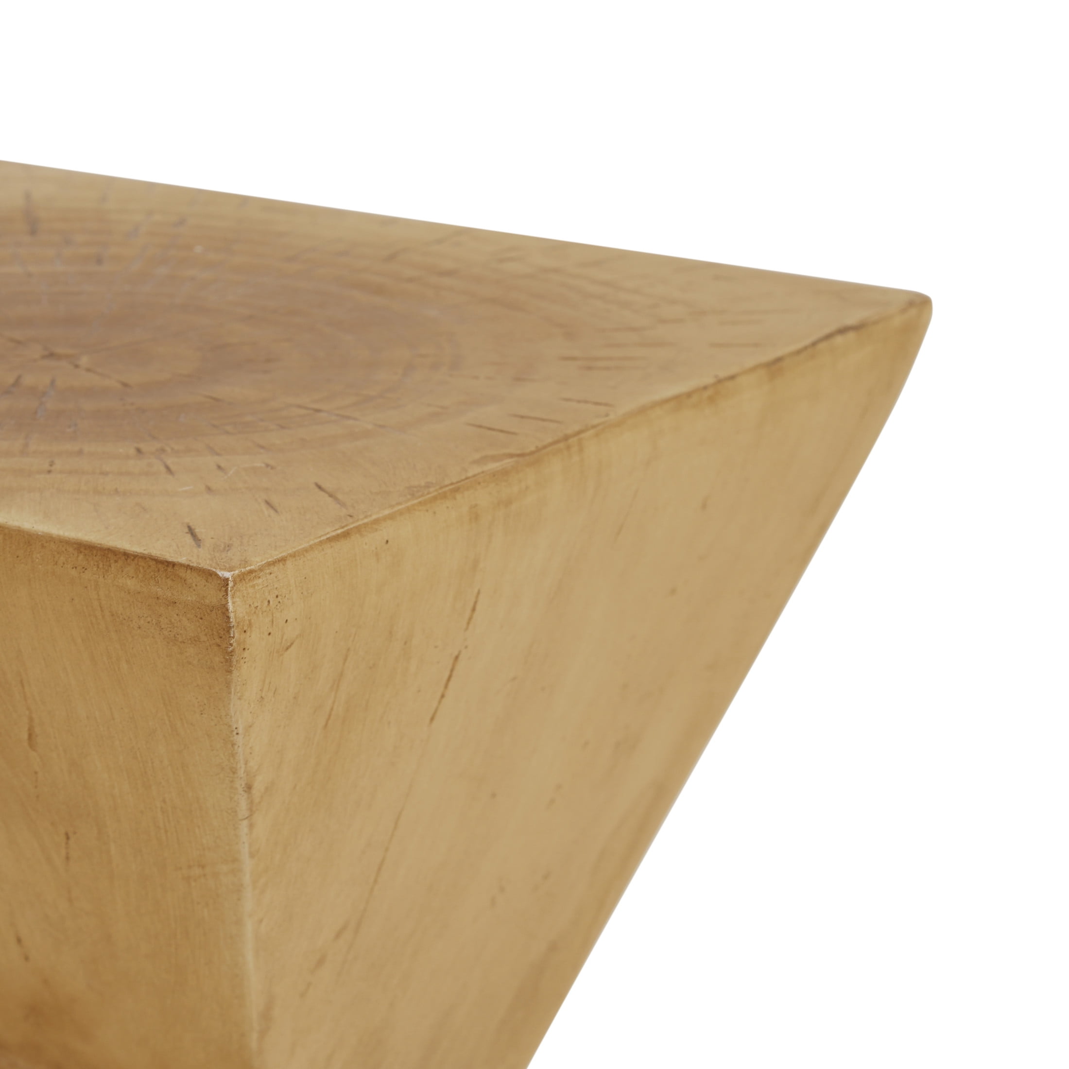 Christopher Knight Home Outdoor MGO Hourglass Side Table, 18" Tall Wood Grain Accent Table, Light Nature