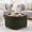 Dark Green + Boucle + Foam, variant on Round Reversible Lid Ottoman Boucle Fabric Hidden Storage Wooden Legs Dual-Purpose Side Table Footrest For Living Room Bedroom(Dark Green)