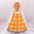 thumbnail image 2 of gdxvjhbj Robes pour Tout-Petits Filles Robe à Volants Imprimée et de Couleur Unie Ligne A Évasée Évasée Ceinturée Robe Décontractée de Fête avec Fermeture Éclair 6 9 Mois (Jaune,6-9 Months), 2 of 8