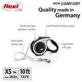 thumbnail image 2 of Flexi New Comfort Extra-Small Tape Retractable Dog Leash, 10 ft, Grey (For Dogs up to 26 lbs), 2 of 6