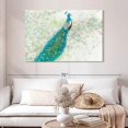 thumbnail image 2 of Elephant Stock Spring Peacock I Wall Art - Horizontal Canvas Wall Art - Living Room Wall Decor - Animal Canvas - Turquoise And White Decor By James Wiens - 48" x 32", 2 of 8
