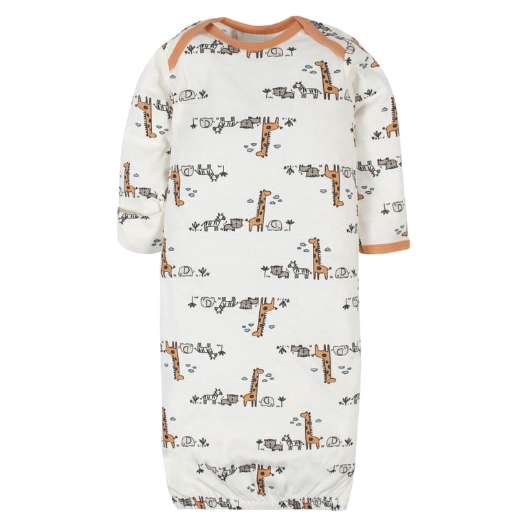 Gerber Baby Neutral Lap Shoulder Gowns, 4-Pack photo 6