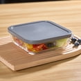 thumbnail image 3 of Mainstays Square Glass Food Storage Container with PE Lid 1.1L, 3 of 8