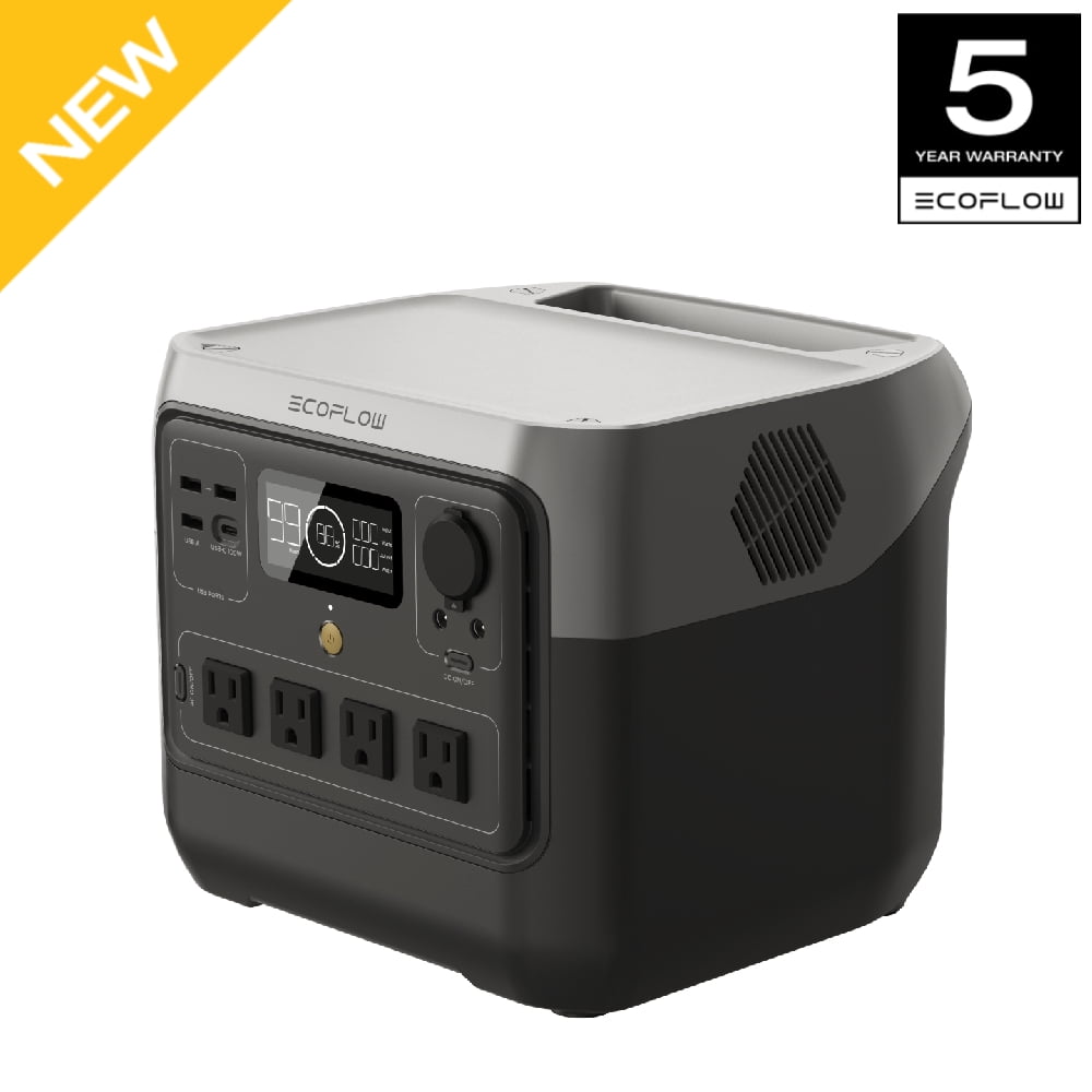 EcoFlow Portable Solar Generator, 882Wh, 1400W AC for