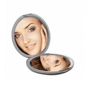 Impressions Vanity Slayssentials Just Slay Compact Mirror, Round Vanity Mirror with 2X Magnifying Mirror