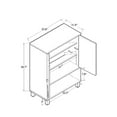 thumbnail image 3 of Baxton Studio Rossin Modern and Contemporary Oak Brown Finished Wood 2-Door Entryway Shoe Storage Cabinet, 3 of 11