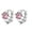 Pink, variant on SmartBy 1 Pair Hoop Earrings Dainty Polished Small Cute Sparkling Rhinestone Cat Claw Huggie Earrings Fashion Jewelry