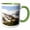 Green/White, variant on 3drose, Werfen Castle Salzburg Austria, 11oz Two-tone Blue Mug