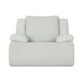 thumbnail image 2 of Vincent Manual Rocker Recliner Chair, White Corduroy, Pillow Arms, 2 of 5