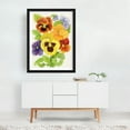 thumbnail image 6 of Colorful Pansies - Painting Floral Flowers Botanical Nature Art Deco Summer Black Framed Wall Art Print 20 x 30 inches, 6 of 7