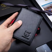 Leather Men Wallet RFID Genuine Leather 15 Card Slots Wallet Credit Card Holder