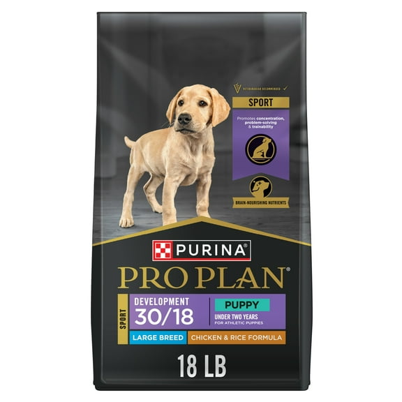 Purina Pro Plan Sport Development Large Breed 30/18 Chicken and Rice High Protein Dog Food Dry Puppy Formula, 18 lb Bag