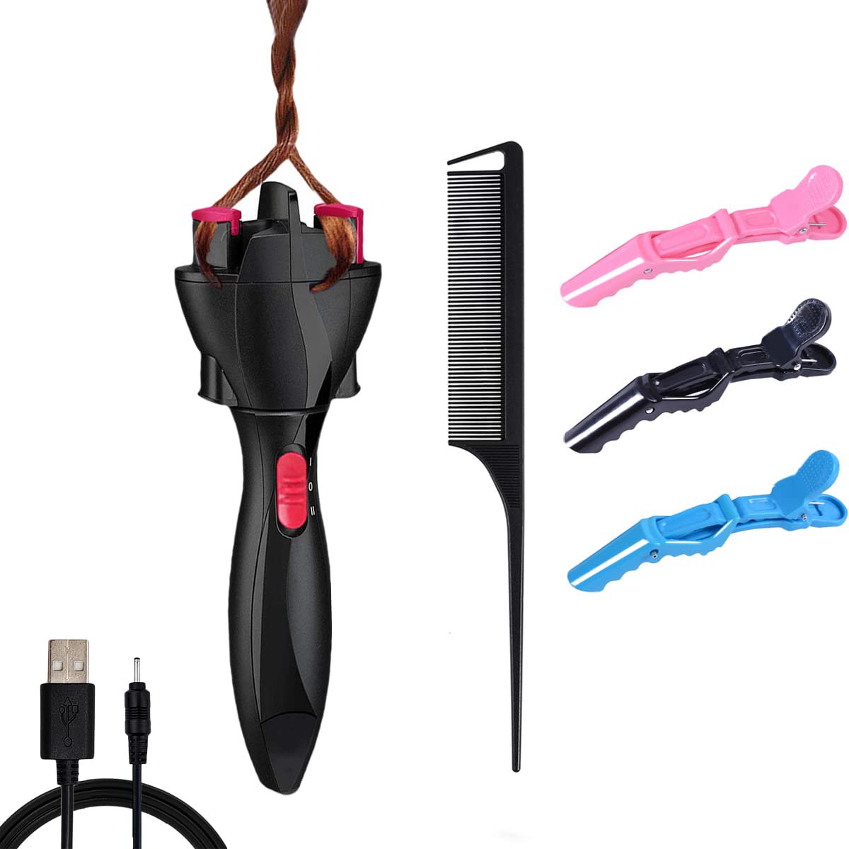 FIGHTART Automatic Hair Braider Hair Twister Twist Hair USB Electric  Braiding Machine DIY Magic Roller Styling Tool Styler | Walmart Canada