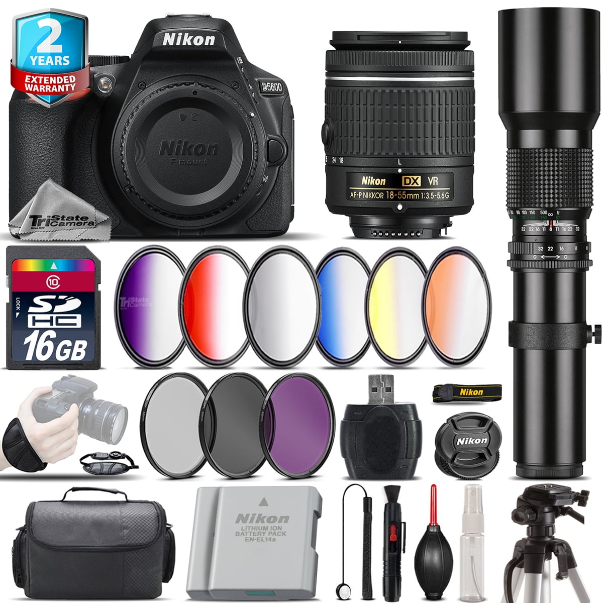 Nikon D5600 Compact DSLR Camera with 18-140mm VR Lens, 24.2MP
