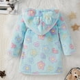 thumbnail image 4 of Kiijoy Toddler Girls Cartoon Flannel Hooded Bathrobe Sleepwear Robe with Belt, Sizes 2-3T, 4 of 8
