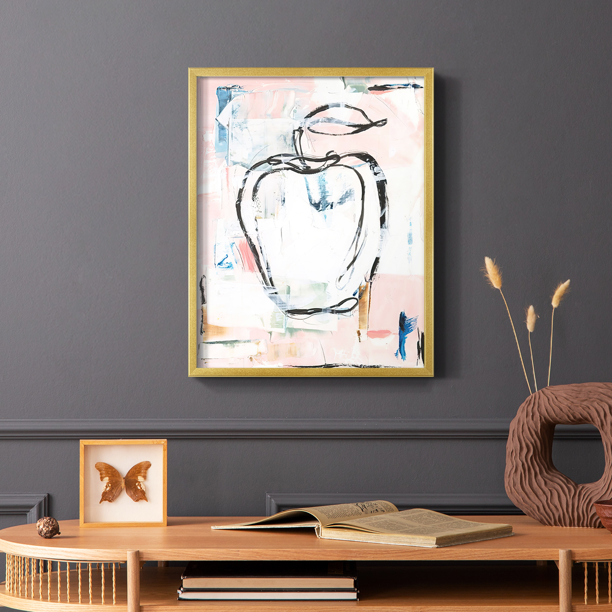 Candied Fruit I Framed Print in Gold Solid Wood Framed Print No Nail Hanging