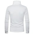 thumbnail image 3 of LYXSSBYX Men's Performance Long Sleeve Shirt Moisture Wicking Crew T-Shirt Turtleneck Solid Colour Stretch Slim Fit Bottoming Top Blouse, 3 of 6