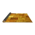 thumbnail image 2 of Ahgly Company Indoor Round Patchwork Yellow Transitional Area Rugs, 7' Round, 2 of 4