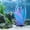 Blue, variant on Artificial Soft Seaweed Aquarium Decor, 7in Gradient Color Silicone Water Plant Fake Kelp Ornament for Fish Tank Landscape