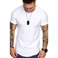 thumbnail image 3 of Playera Negra Para Hombre Cuello Redondo Manga Corta Lycra, 3 of 8