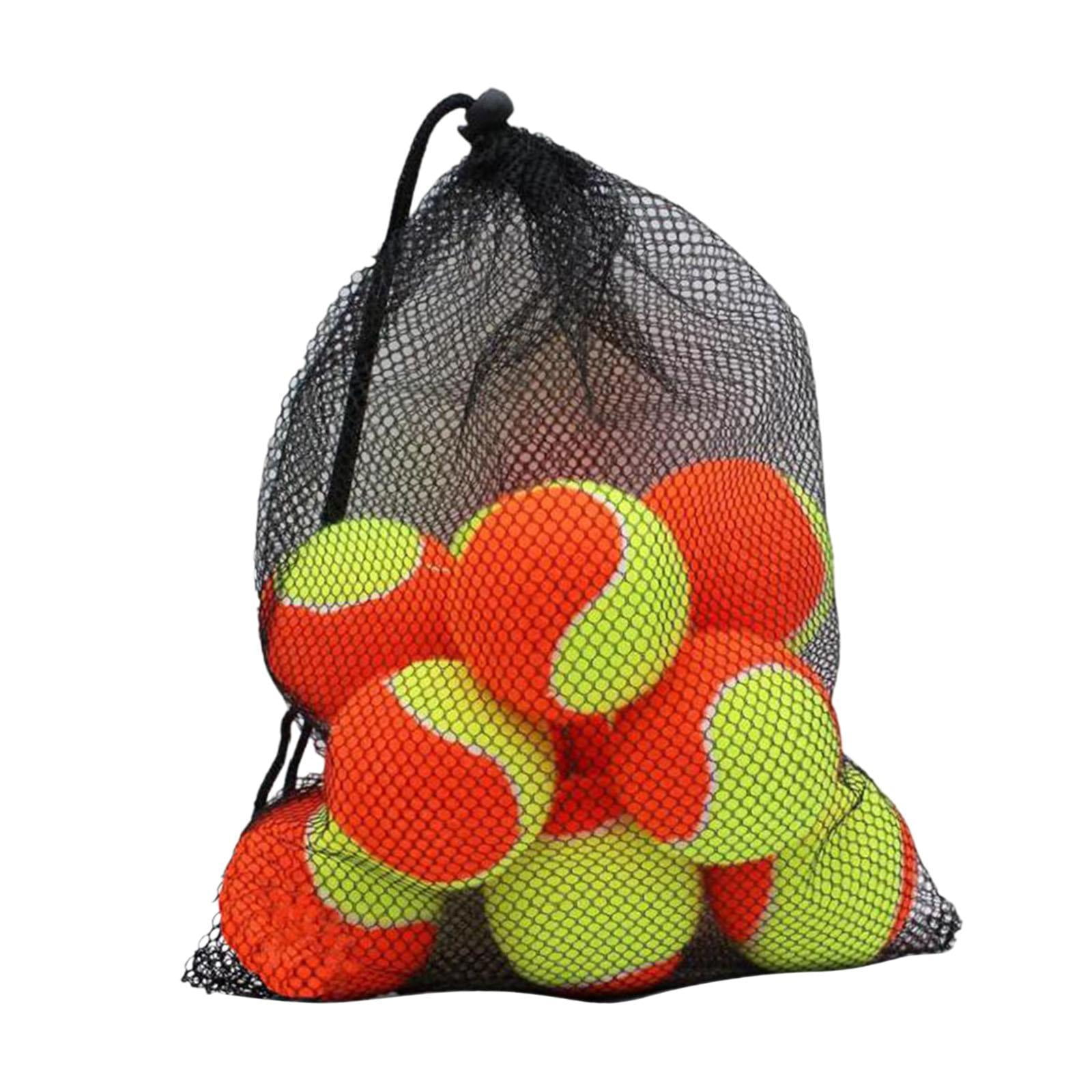 Baoblaze 12 Pieces Tennis Balls 64mm Dia Playing Balls for Games Indoor Entertainment Orange Yellow