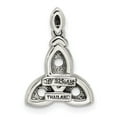 thumbnail image 4 of Finest GoldQMPD28-3 14K Sterling Silver Two-Tone with Three-Stone & Diamond Mothers Pendant Semi-Mount, 4 of 5
