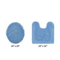 thumbnail image 2 of Better Trends 2 Piece Premium Bathroom Rug Set 100% Cotton Soft Tufted Reversible Bath Rug Water absorbent Bath Mat for Bathroom Shower and Tub Use, Edge Collection Dark Blue (18" x 20" | 20" x 20"), 2 of 2
