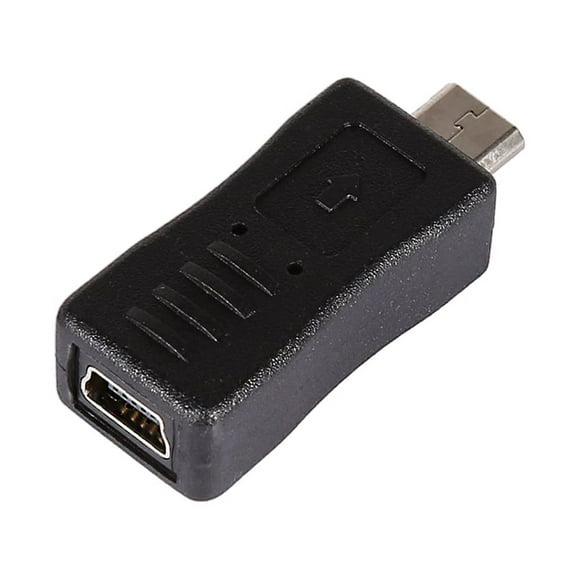 Micro USB male to Mini USB Female Host Adapter Connector Converter Adaptor Black