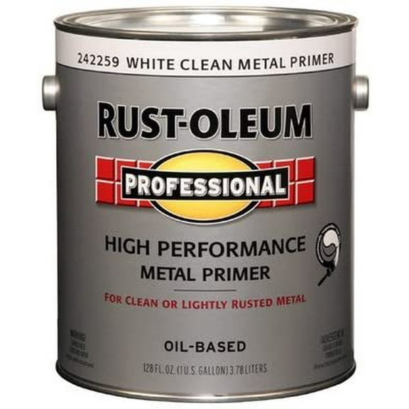 Rust-Oleum Clean Metal Primer White - Oil Based, Interior/Exterior - Set of 2, 1 Gal
