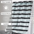 thumbnail image 4 of Striped Sheer Grommet Curtain Panels Colorado 55 W x 95 L BLACK, 4 of 8