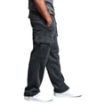 thumbnail image 5 of Domuza Men's Cargo Sweatpants Big and Tall Drawstring Wide Leg Sweatpants 2026 Trendy Outdoor Open Bottom Jogger Pants with Multi Pockets Dark Gray XL, 5 of 6