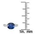 thumbnail image 3 of Sterling Silver with Blue Sapphire and White Diamond Vintage Ring, 3 of 3
