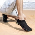 thumbnail image 4 of lnmuld Men Women Water Shoes Breathable Mesh Aqua Socks for Beach Pool Color:Black,Size:7.5, 4 of 9