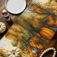 thumbnail image 5 of Table Runner Dresser Scarves 60 Inch Long,Autumn Country Nature Scenery Linen Dining Table Runners, 5 of 9