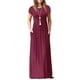 thumbnail image 2 of Minnieouse Mujer Bolsillos Cuello Sin Mangas Color Sólido Maxi Vestido Vestidos Vino rojo METRO Minnieouse AP002069-07, 2 of 5