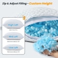 thumbnail image 4 of Sasttie Cooling Pillows for Sleeping Standard Size Set of 2, Adjustable Shredded Memory Foam Pillows with Breathable Cover, Supportive for Side, Back, and Stomach Sleepers, White, 20 x 26 Inches, 4 of 9