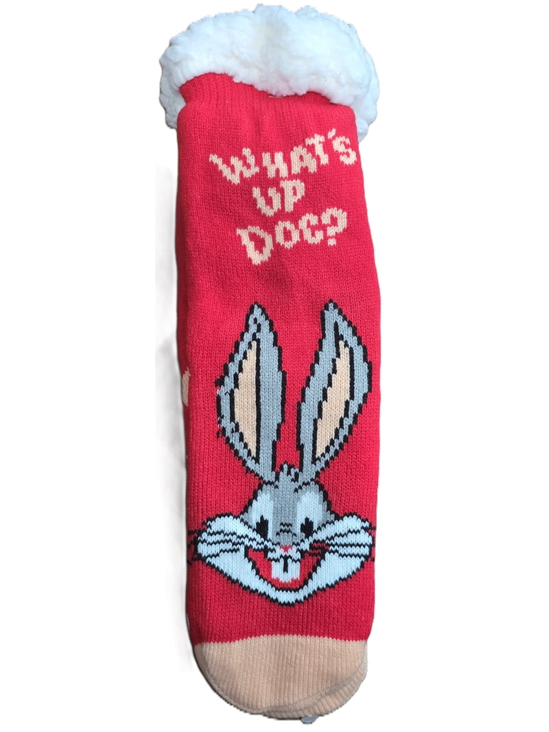 Warner Brothers Loony Tunes Sherpa Lined Gripper Bottom Socks 3pk