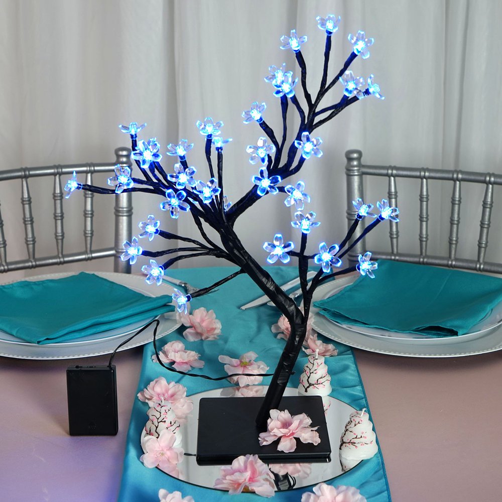 Efavormart 2pcs Blooming Cherry Blossom LED Centerpiece Tree For