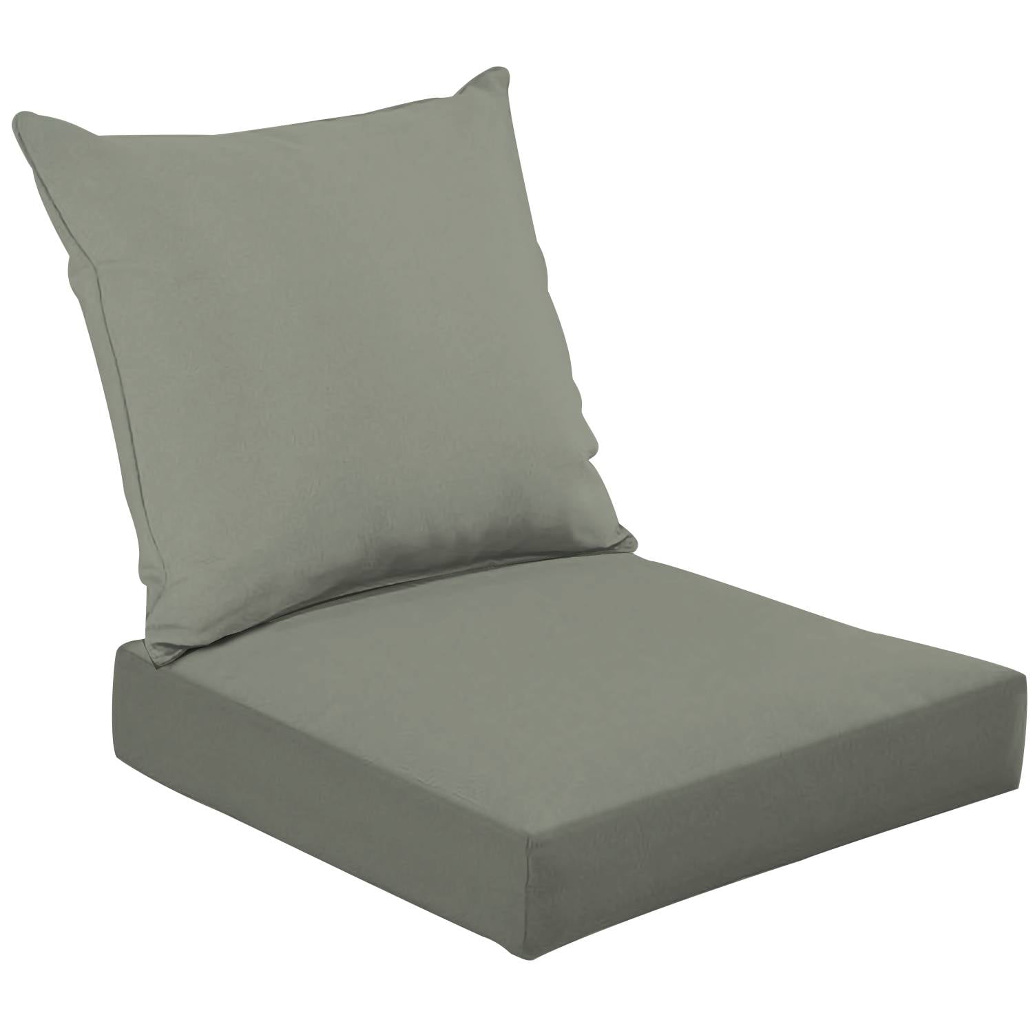 2Piece Deep Seating Cushion Set Plain Spanish Gray solid color It is
