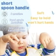thumbnail image 2 of RV Cuchara sopera para bebé tenedor vajilla infantil cuchara sopera para bebé tenedor ergonómico mango corto silicona fácil de agarrar ideal para aprender y autoalimentarse (verde) Sailing Electrónica, 2 of 4