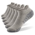 thumbnail image 2 of 6 Pairs Sports Ankle Socks  Athletic Low-cut Socks Thick Knit Autumn Winter Socks Outdoor Fitness Breathable Quick Dry Socks Wear-resistant Warm Socks Lightweight Anti-skid No-Show, 2 of 7