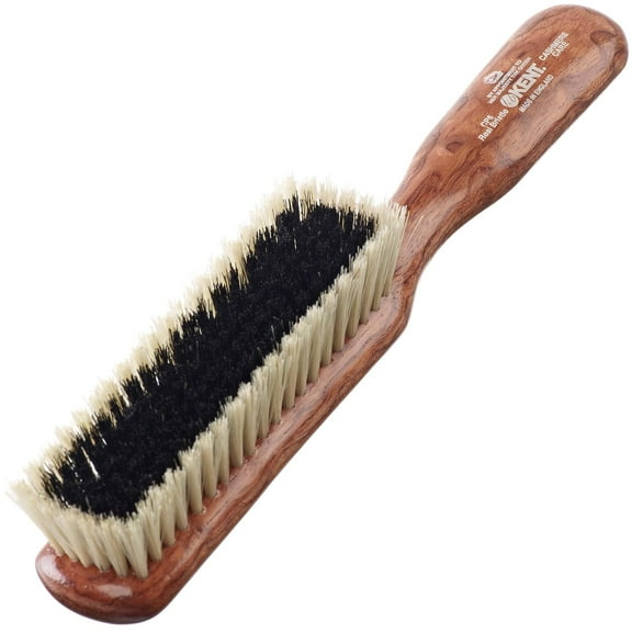 Kent CP6 Clothes Brush. 100% Natural Black & White Boar Bristle Lint Remover