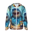 thumbnail image 2 of Lsque Colorful Underwater Shark UPF 50+ Lightweight Sun Protection Men's Women's Long Sleeve Shirt, Hoodie Performance -Small, 2 of 9